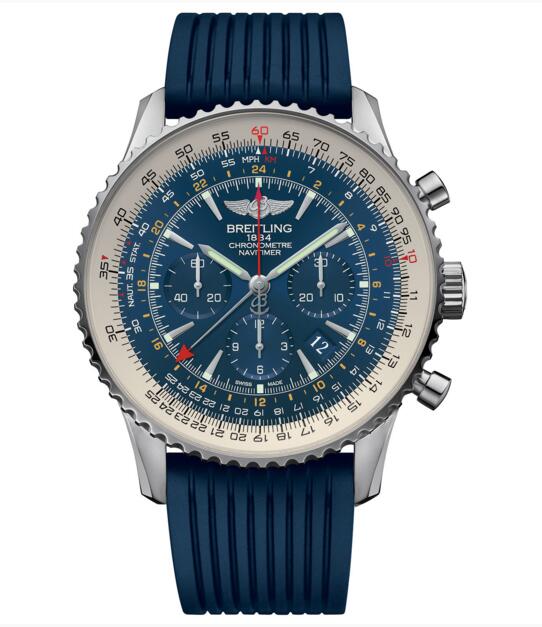 Cheap Breitling Replica Navitimer GMT Aurora Blue watch